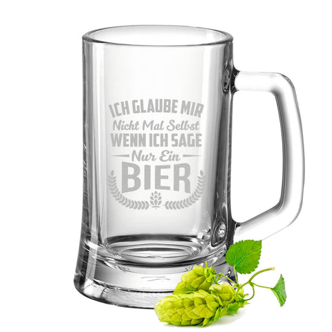 Montana Bierkrug mit Gravur "Ich glaube mir nicht mal selbst"