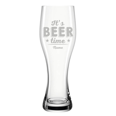 Leonardo Weizenglas "It's Beer time" mit Namen