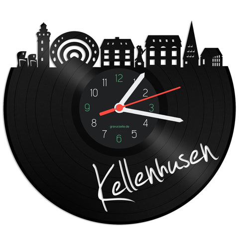 Schallplattenuhr Skyline Kellenhusen