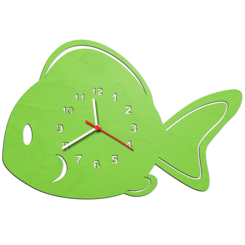 Kinder Wanduhr im Fisch Design