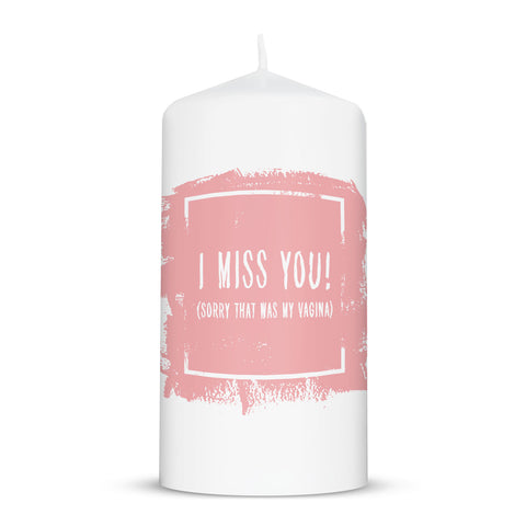 Kleine Kerze mit Spruch "I Miss You"