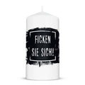 Kleine Kerze mit Spruch "Ficken Sie sich"