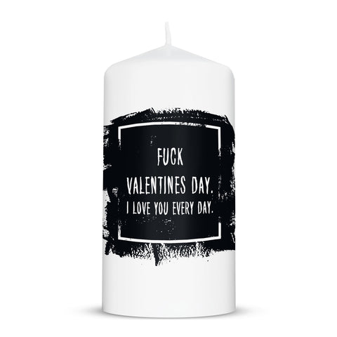 Kleine Kerze mit Spruch "Fuck Valentines Day"