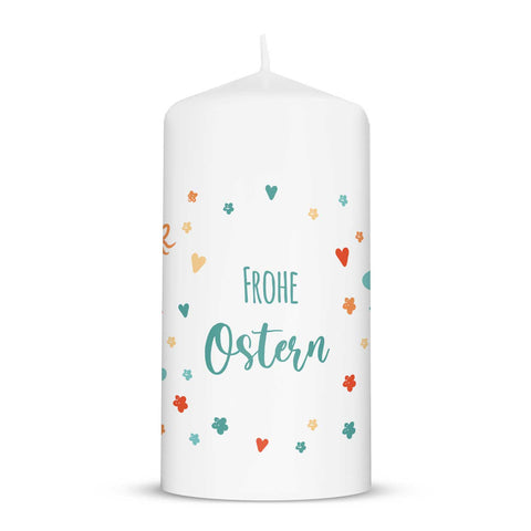 Bedruckte kleine Oster Kerze - Frohe Ostern