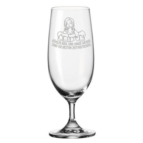 Leonardo Bierglas mit Gravur "Kühles Bier und junge Weiber"