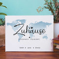 Personalisierte Leinwand - "Zuhause" mit Namen