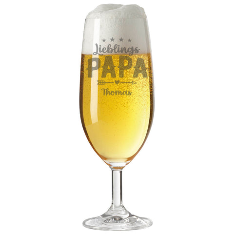 Leonardo Bierglas mit Gravur "Lieblings Papa" mit Namen