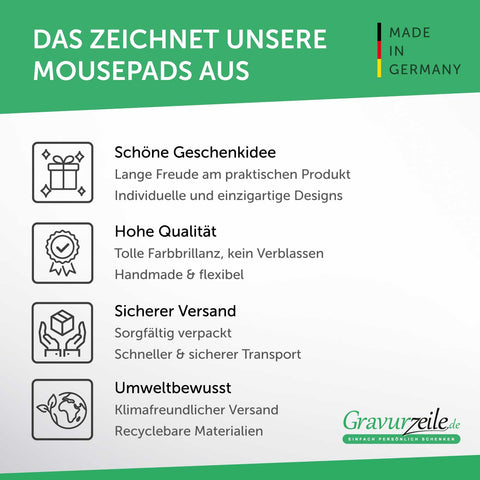 Bedrucktes Mousepad - Grinch mit Namen