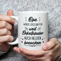 Bedruckte Tasse mit Spruch Heldenhafte Großeltern