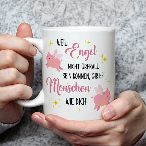 Bedruckte Tasse mit Spruch Menschen wie Dich