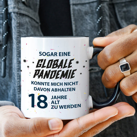 Bedruckte Tasse Pandemie Geburtstag