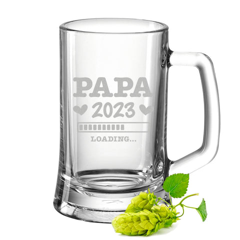 Montana Bierkrug mit Gravur "Papa 2023 Loading"