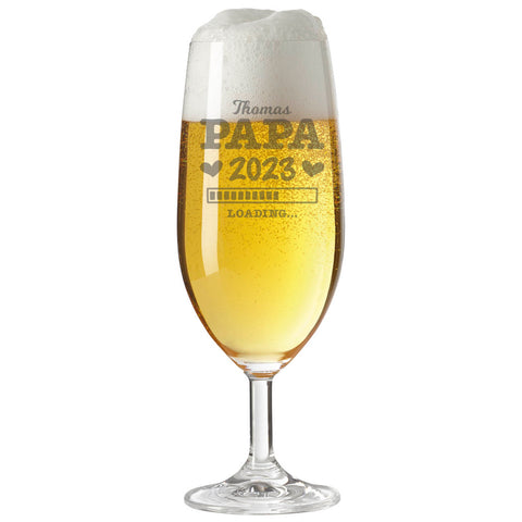 Leonardo Bierglas mit Gravur "Papa 2023 Loading" mit Namen