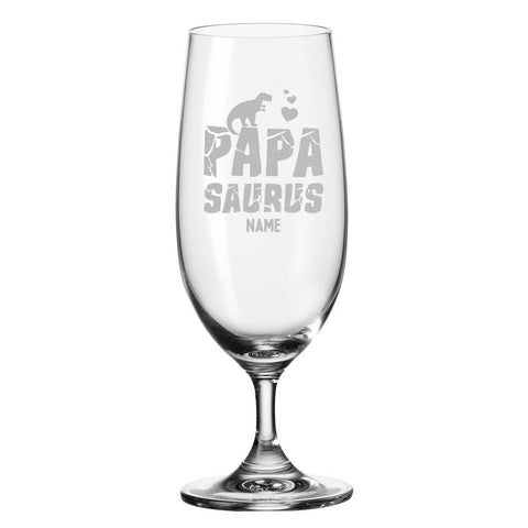 Leonardo Bierglas mit Gravur "Papa Saurus" mit Namen