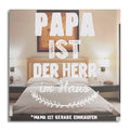 Motivspiegel mit Gravur - Papa ist der Herr im Haus