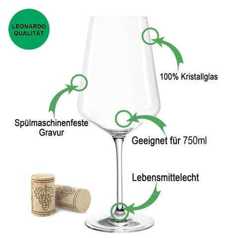 Leonardo Puccini Weingläser 750 ml im Love Design mit Namen