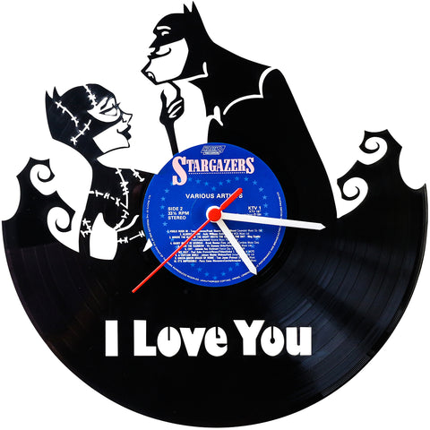 Schallplattenuhr Batman Love