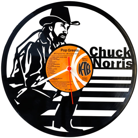 Schallplattenuhr Chuck Norris