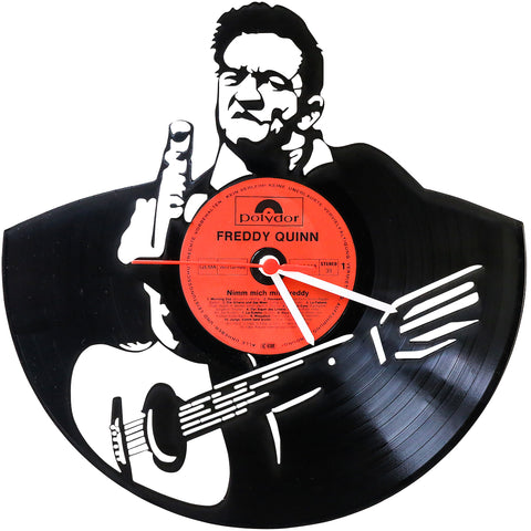 Schallplattenuhr Johnny Cash