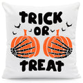 Bedrucktes Kissen mit Motiv Trick or Treat Skelett