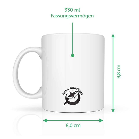 Bedruckte Tasse mit Spruch Finger weg!