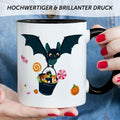 Bedruckte Tasse mit Motiv im Fledermaus Design