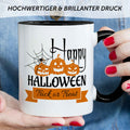 Bedruckte Tasse mit Motiv im Happy Halloween Design