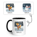 Bedruckte Tasse mit Weihnachtsmotiv - Winterfreuden mit Name