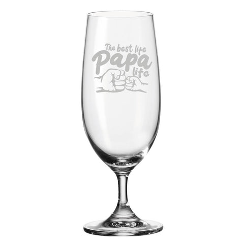 Leonardo Bierglas mit Gravur "The best life Papa life"