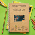 Schuletiketten mit Namen - Raumschiff Retro Design - 100 Aufkleber in verschiedenen Größen