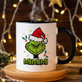 Bedruckte Tasse mit Weihnachtsmotiv im Grinch MiMiMi Design