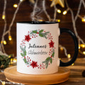 Bedruckte Tasse mit Weihnachtsmotiv - Glühweintasse - personalisiert mit Namen