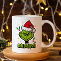 Bedruckte Tasse mit Weihnachtsmotiv im Grinch MiMiMi Design