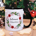 Bedruckte Tasse mit Weihnachtsmotiv - Glühweintasse - personalisiert mit Namen