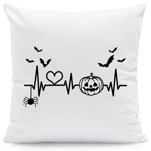 Bedrucktes Kissen mit Motiv Pumpkin Heartbeat