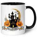 Bedruckte Tasse mit Motiv im Halloween Schloss Design