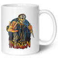 Bedruckte Tasse mit Motiv im Halloween Slasher Design