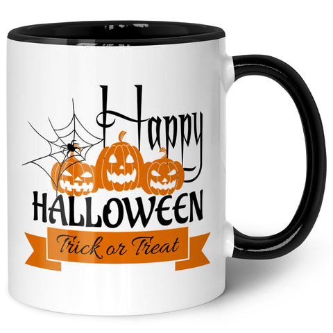 Bedruckte Tasse mit Motiv im Happy Halloween Design