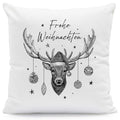 Kissen mit Weihnachtsmotiv - Frohe Weihnachten Hirsch - Weihnachtsdeko - Geschenke für Sie & Ihn