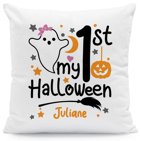 Bedrucktes Kissen mit Motiv My 1st Halloween