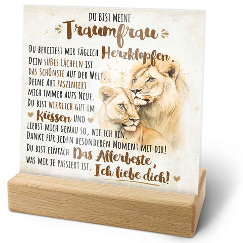 Acrylschild - Kunstglas - mit dem Spruch Ich liebe dich - Geschenke für Frauen und Männer