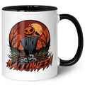 Bedruckte Tasse mit Motiv im Halloween Vogelscheuche Design