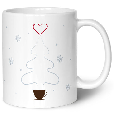 Bedruckte Tasse mit Weihnachtsmotiv - Es wird Zeit den Kaffee durch Glühwein