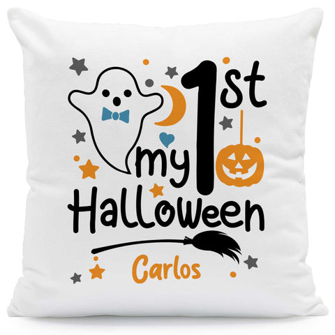 Bedrucktes Kissen mit Motiv My 1st Halloween