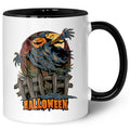 Bedruckte Tasse mit Motiv im Halloween Vogelscheuche Design