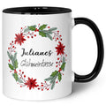 Bedruckte Tasse mit Weihnachtsmotiv - Glühweintasse - personalisiert mit Namen