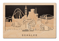 3D Wandbild aus Holz Skyline Schalke 2017