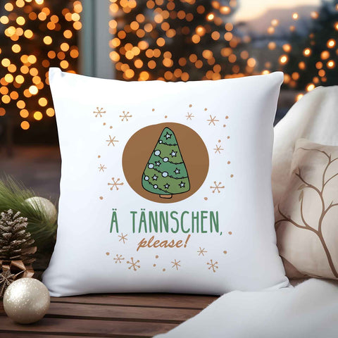 Kissen mit Weihnachtsmotiv - A Tännschen - Weihnachtsdeko - Geschenke für Frauen & Männer