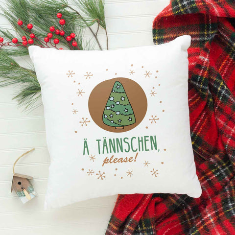 Kissen mit Weihnachtsmotiv - A Tännschen - Weihnachtsdeko - Geschenke für Frauen & Männer