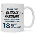 Bedruckte Tasse Pandemie Geburtstag